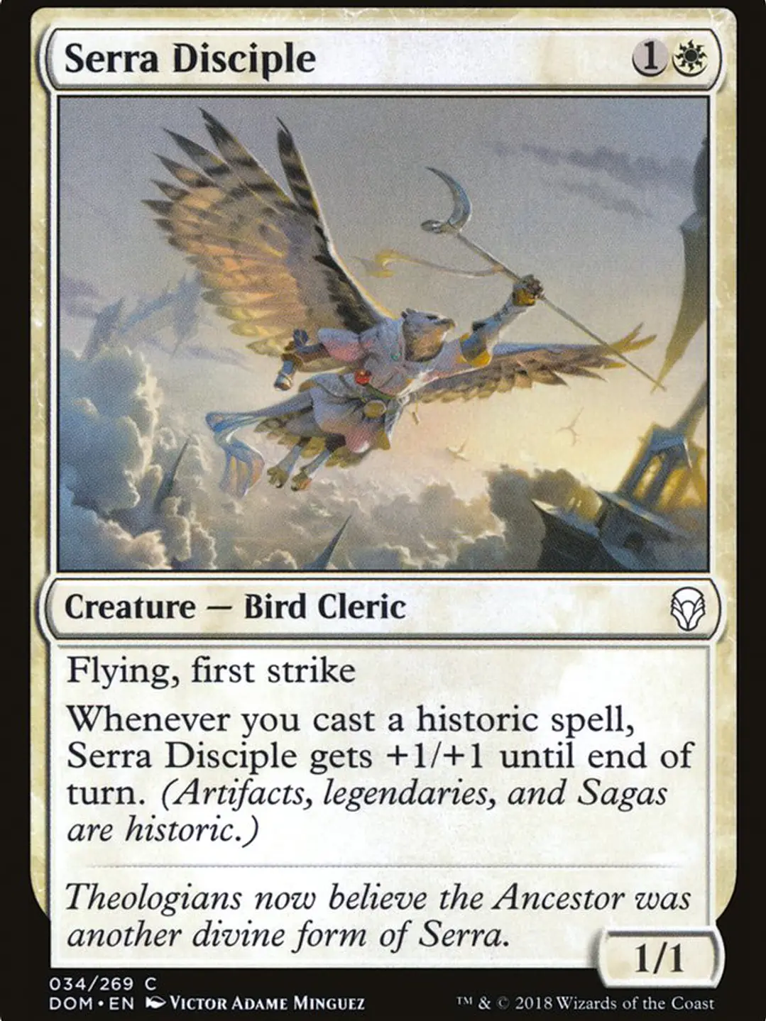Serra Disciple (Dominaria) 1