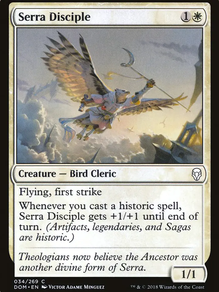 Serra Disciple (Dominaria) 1