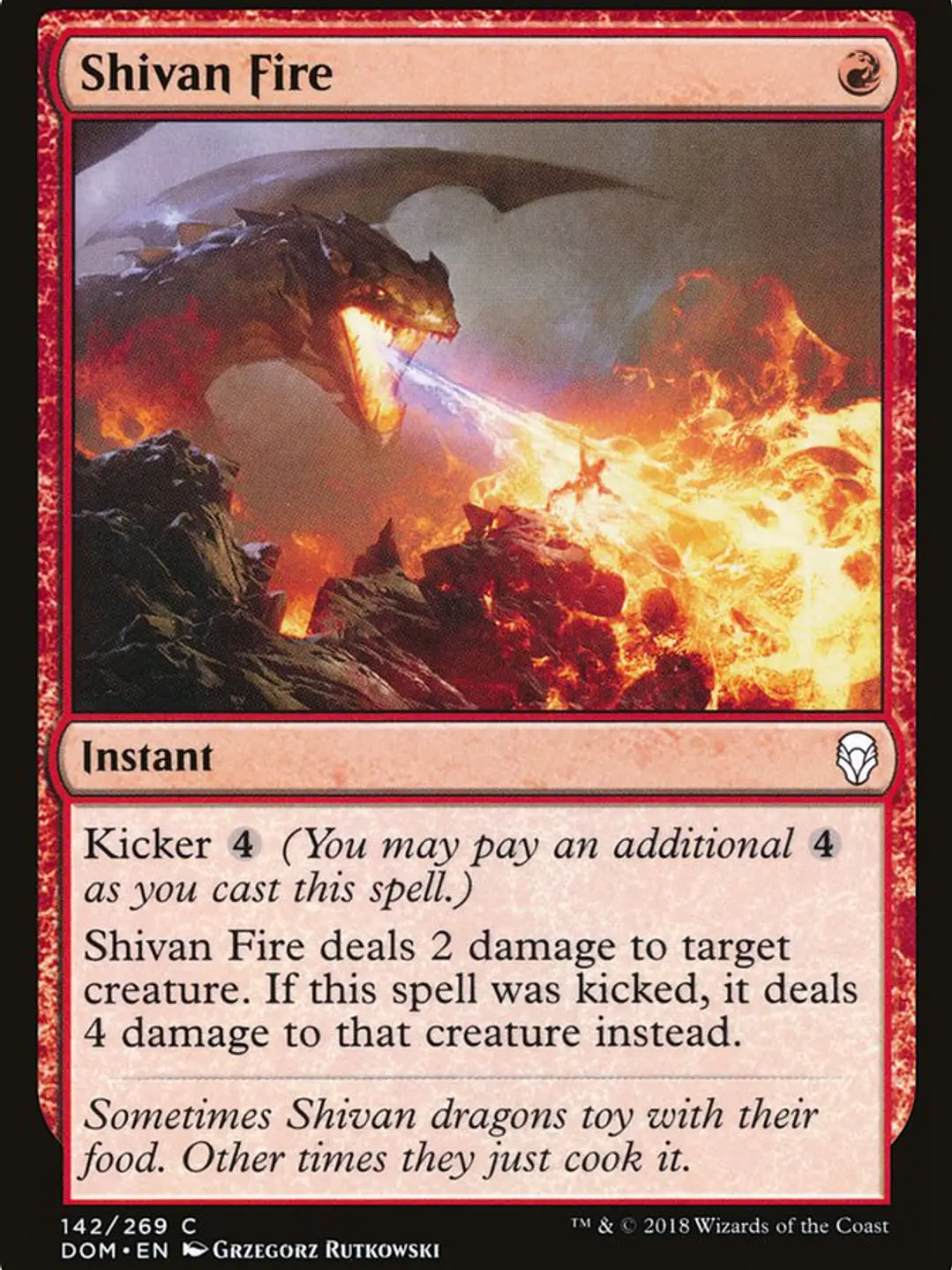Shivan Fire (Dominaria) 1
