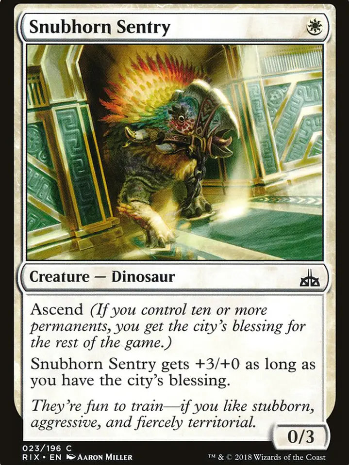 Snubhorn Sentry (Rivals of Ixalan) 1