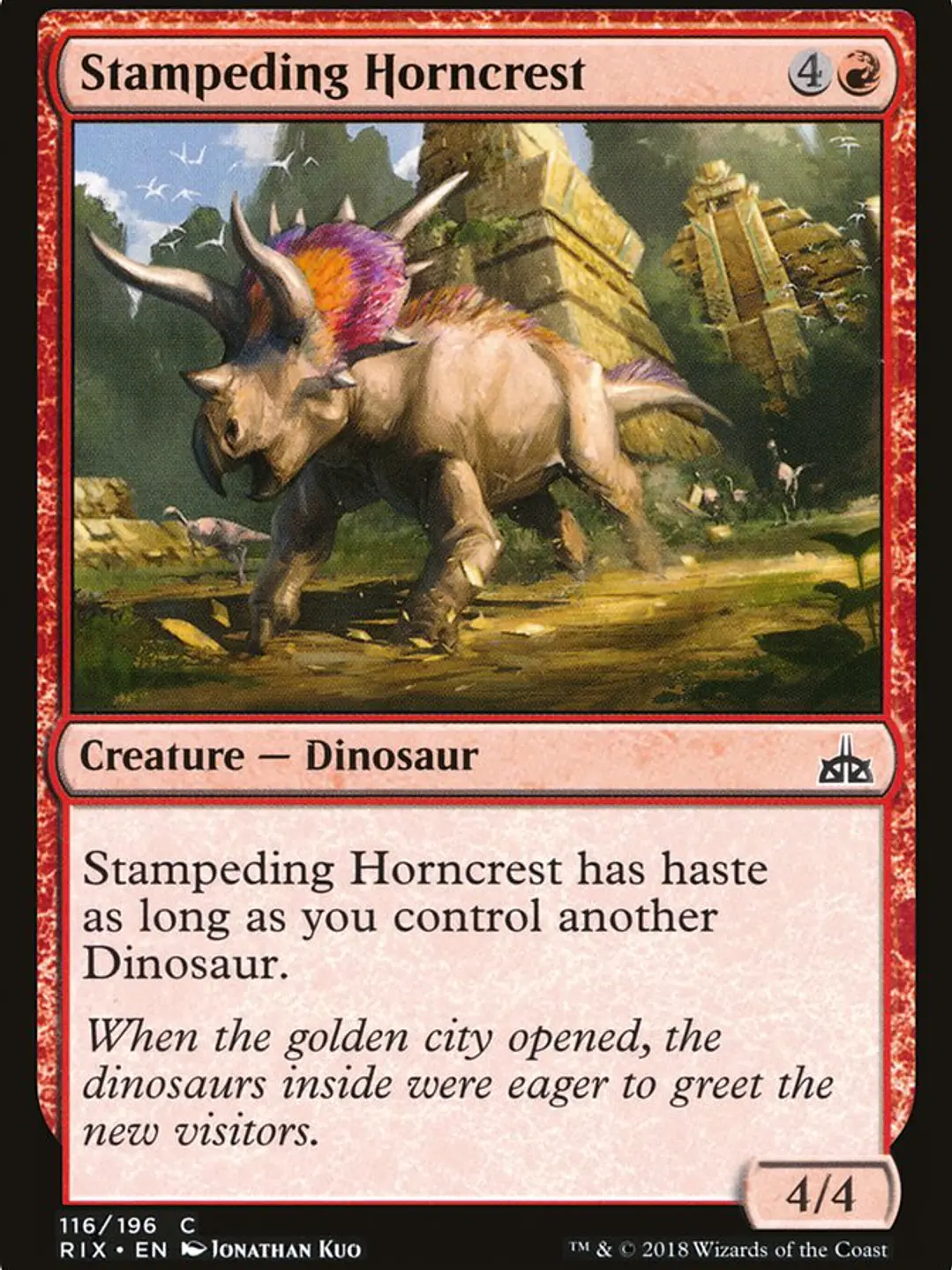 Stampeding Horncrest (Rivals of Ixalan) 1
