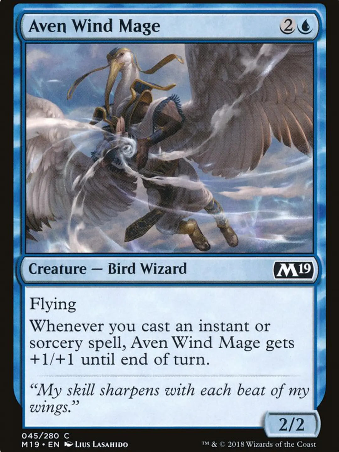 Aven Wind Mage (Core Set 2019) 1