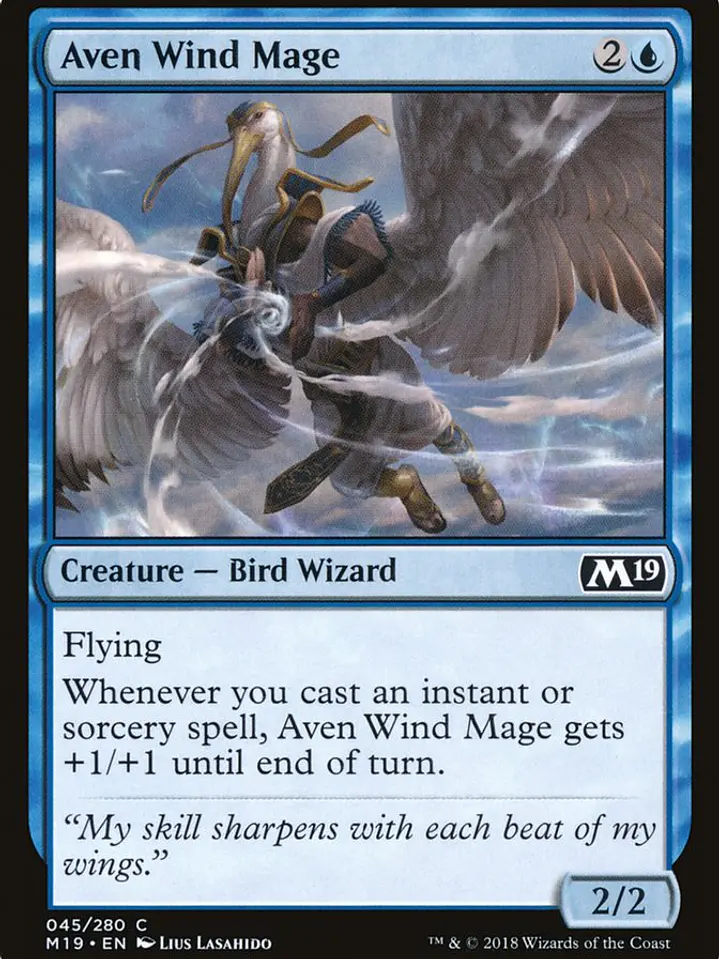 Aven Wind Mage (Core Set 2019) 1