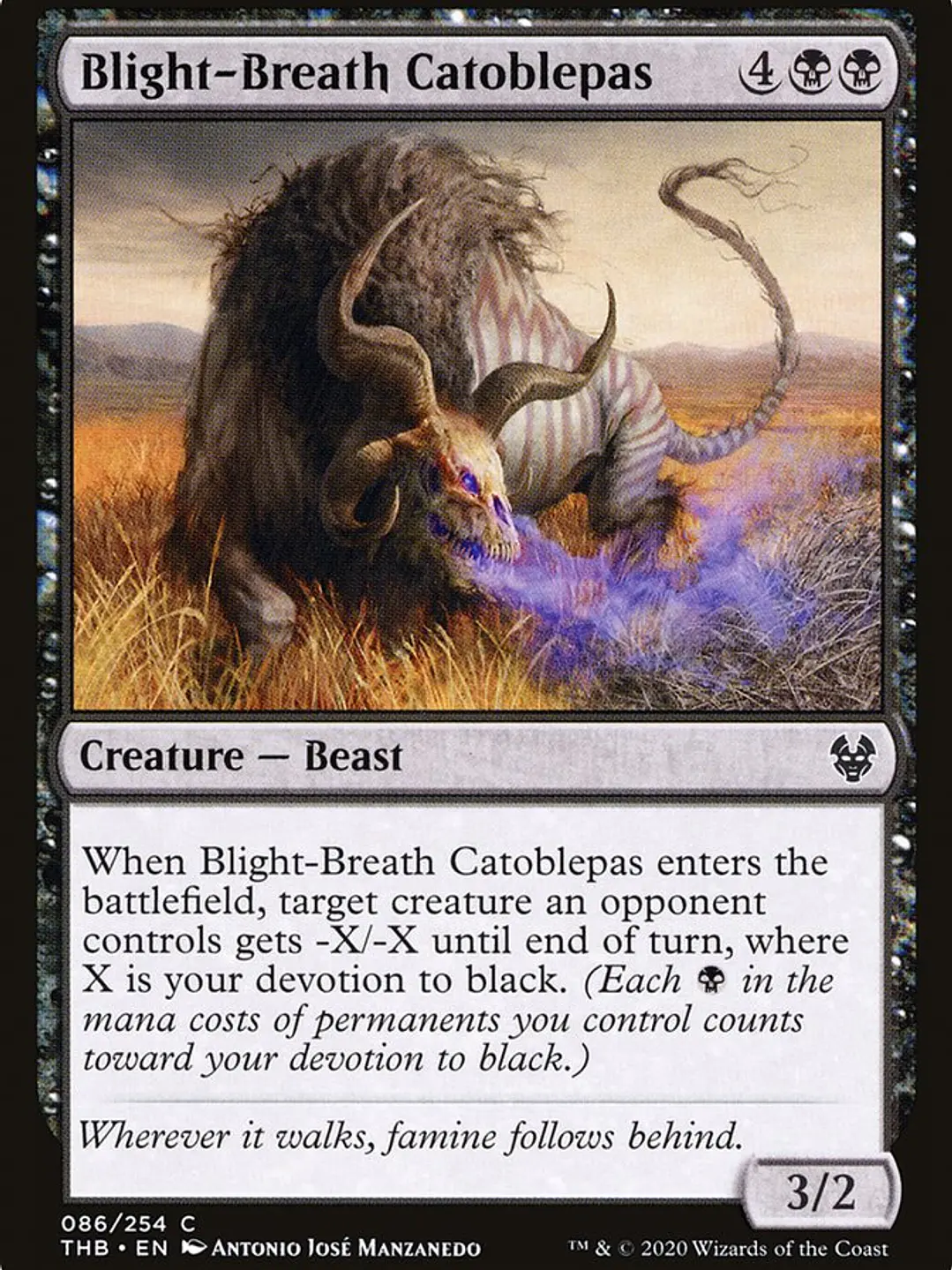 Blight-Breath Catoblepas (Theros Beyond Death) 1
