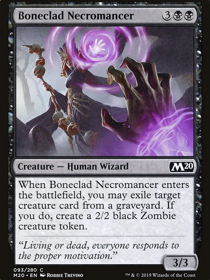 Boneclad Necromancer (Core Set 2020) 1