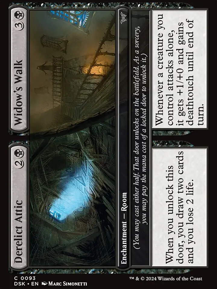 Derelict Attic // Widow's Walk (Duskmourn: House of Horror) 1