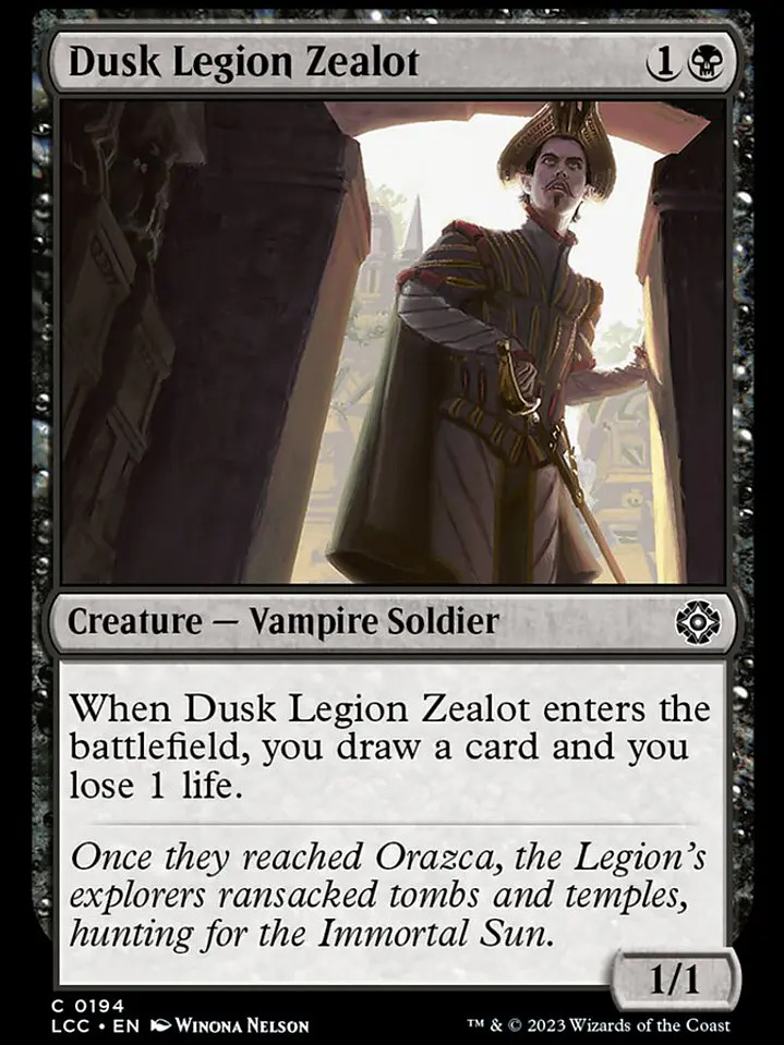 Dusk Legion Zealot (The Lost Caverns of Ixalan Commander) 1
