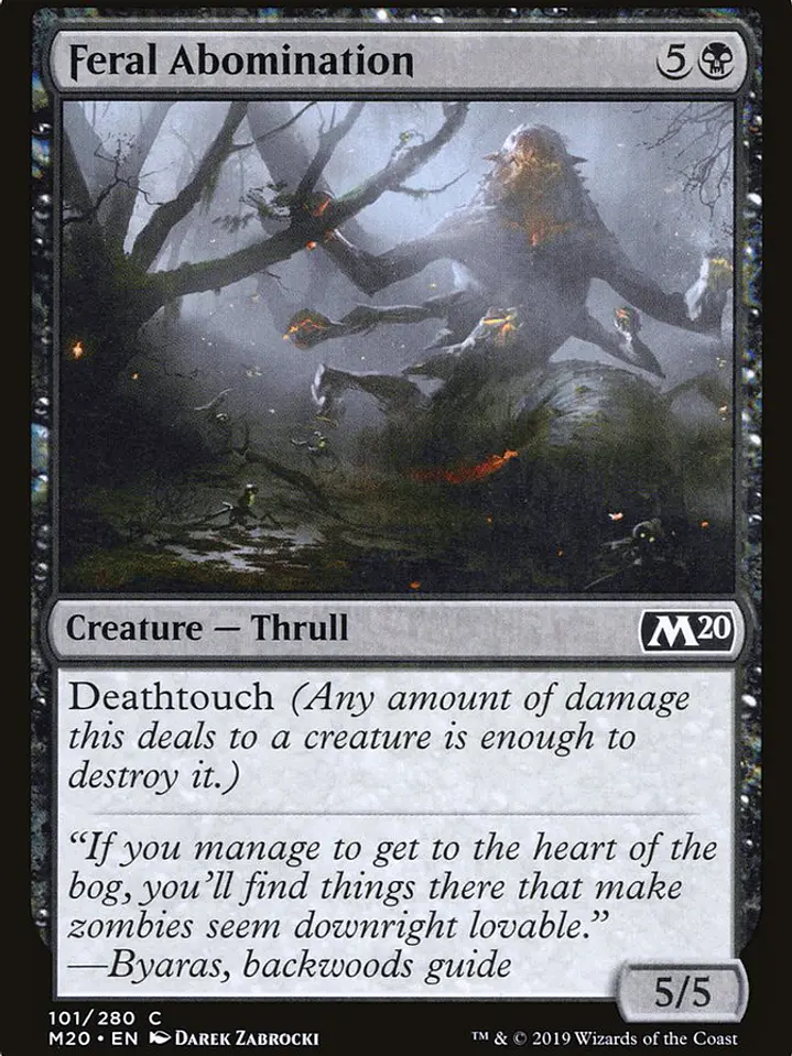 Feral Abomination (Core Set 2020) 1