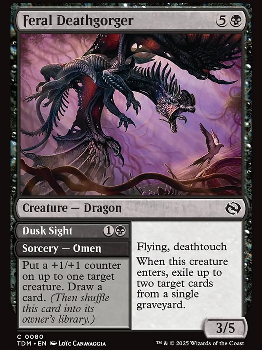 Feral Deathgorger // Dusk Sight (Tarkir: Dragonstorm) 1