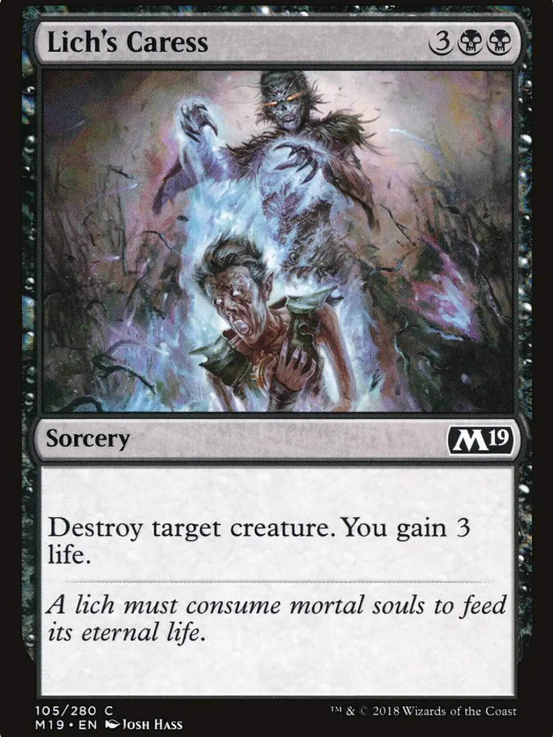Lich's Caress (Core Set 2019) 1