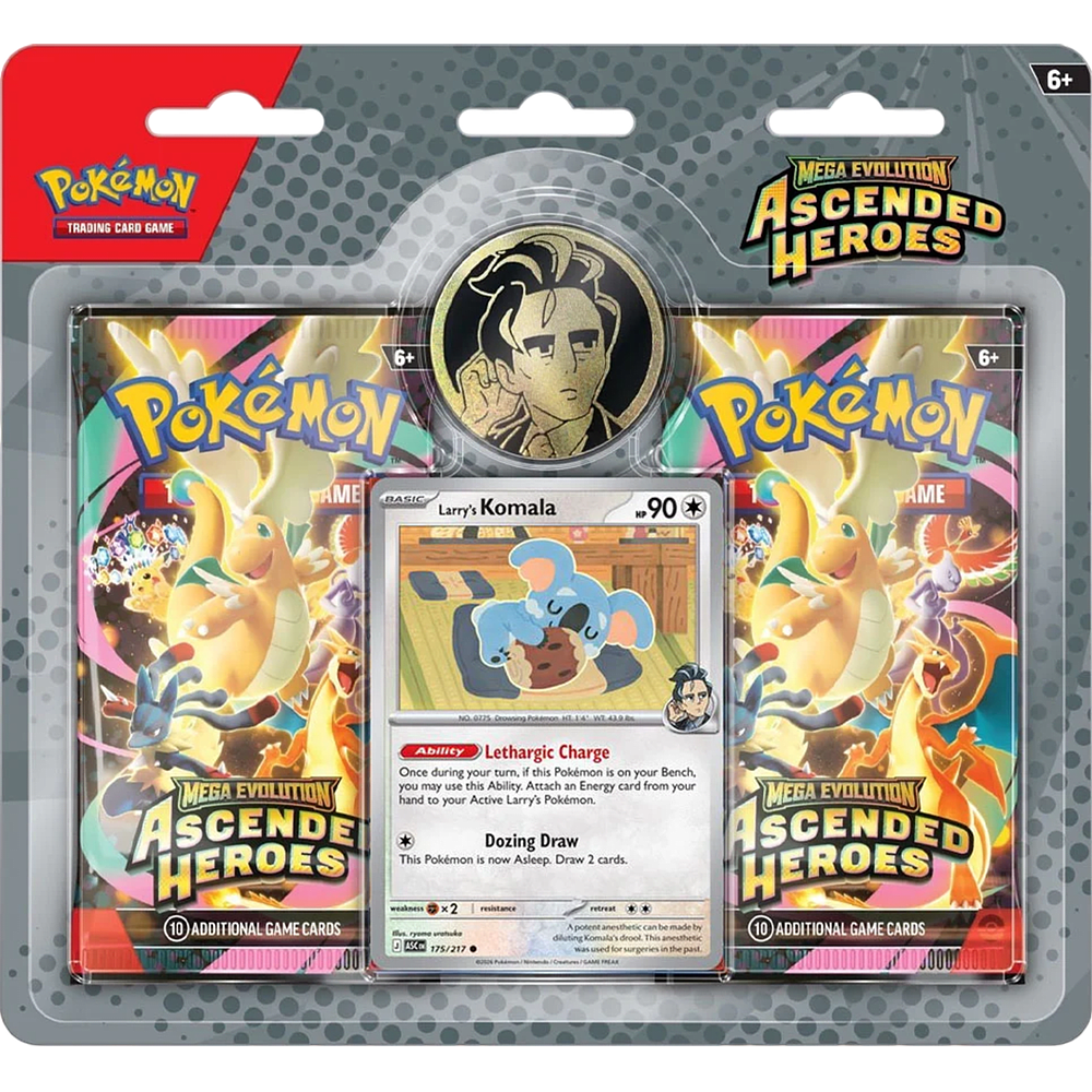 [PREVENTA] POKEMON TCG MEGA EVOLUTION - ASCENDED HEROES COLLECTION - 2Pack Blister ERIKA/LARRY INGLÉS