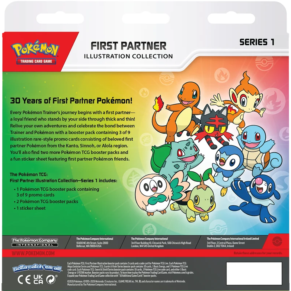 [PREVENTA 20/03/26] Pokemon TCG First Partner Illustration Collection (Q1 2026) Inglés