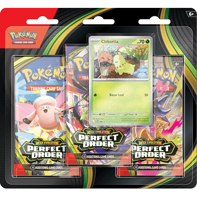 [PREVENTA 27/03/26] Pokemon TCG Mega Evolution - Perfect Order - 3-Pack Blister Inglés