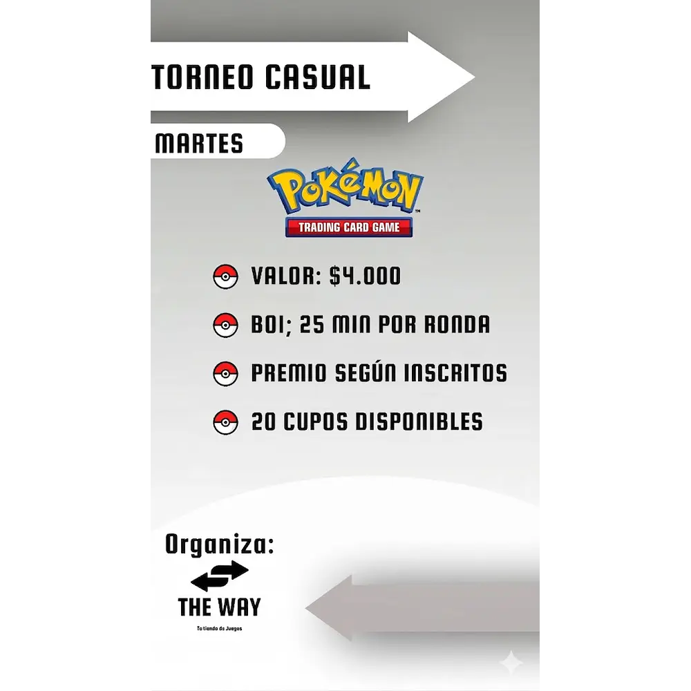 Torneo Casual Semanal Martes 19:00 hrs primera ronda