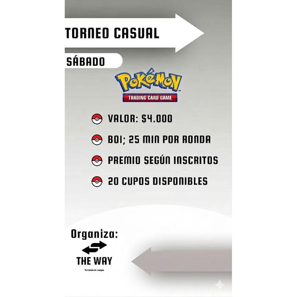 Torneo Casual Semanal Sábado 12:00 hrs primera ronda