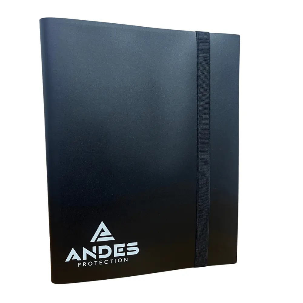 ANDES PROTECTION - 9 POCKET PLASTIC BINDER - BLACK