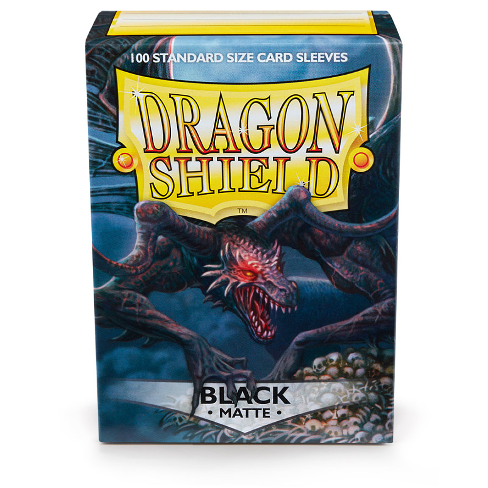 DRAGON SHIELD - SLEEVES STANDARD SIZE MATTE (100) - BLACK