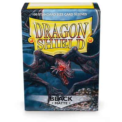 DRAGON SHIELD - SLEEVES STANDARD SIZE MATTE (100) - BLACK