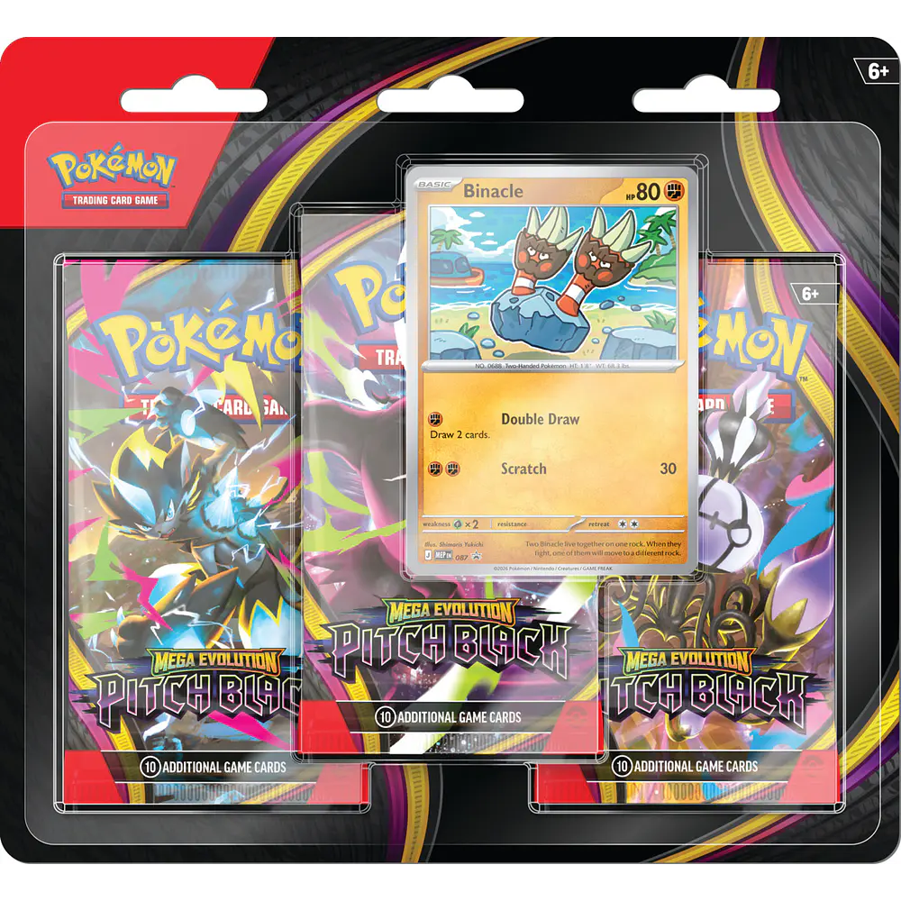 [Preventa 17/07/2026] Pokemon TCG Mega Evolution - Pitch Black - 3-Pack Blister Ingles