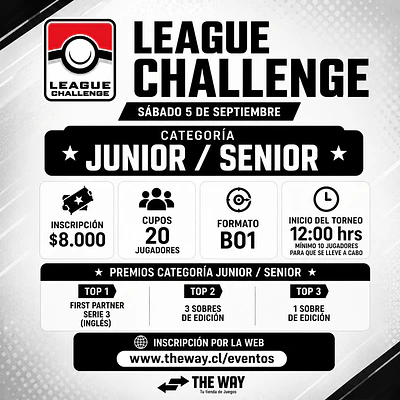 League Challenge 5 de Septiembre Categoría Junior/Senior THE WAY (12:00 hrs)