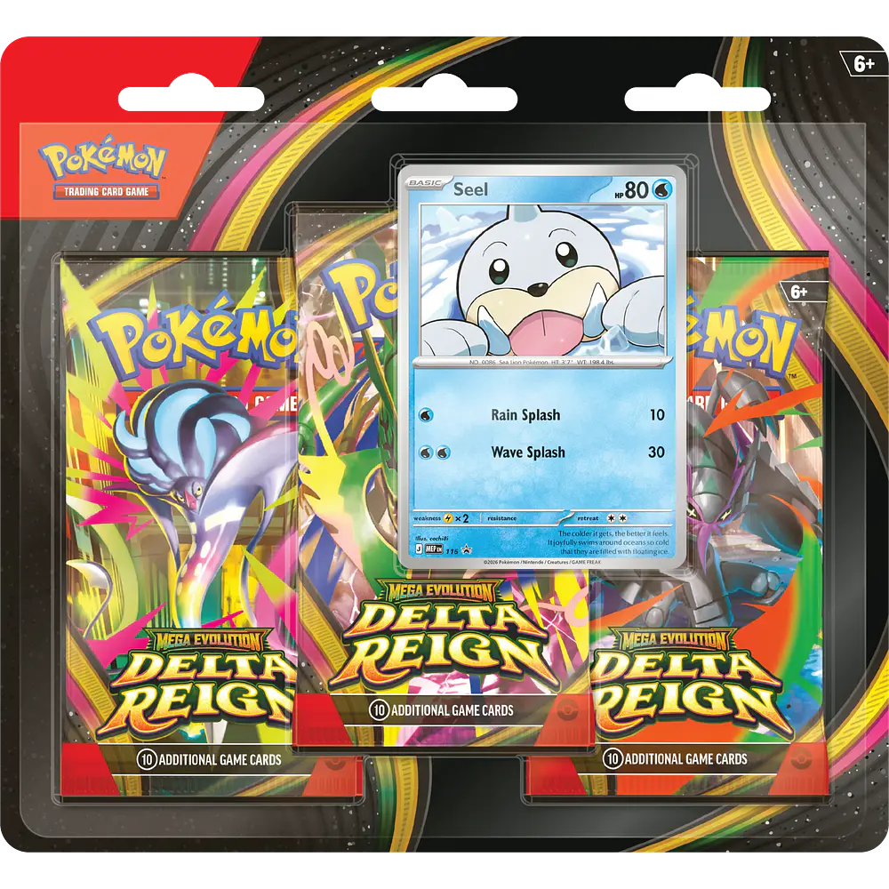 [Preventa 06/11/2026] Pokémon TCG Mega Evolution - Delta Reign - 3-Pack Blister Español