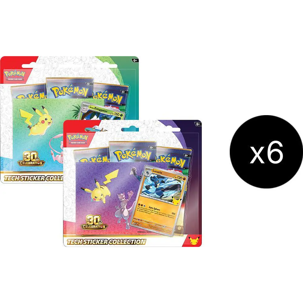 [Preventa 16/09/2026] Case (12 unidades, 6 por versión) – 30th Celebration – Tech Stickers – Inglés