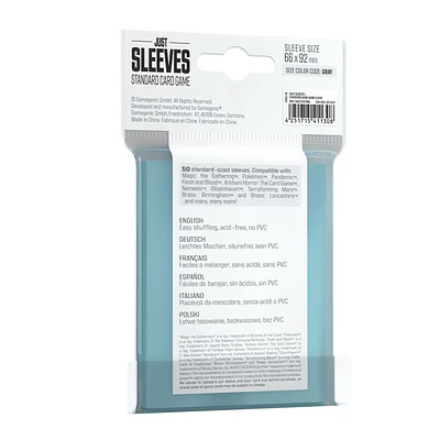 GG BGG SLEEVES JUST SLEEVES STANDARD CARD GAME CLEAR (50)