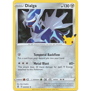 075020 Dialga - 20/25 - Holo Rare