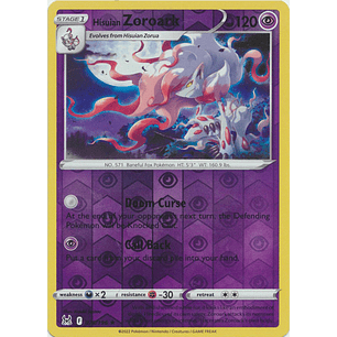11076 Hisuian Zoroark - 076/196 - Holo Rare Reverse Holo