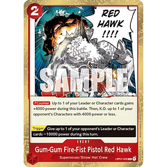 001026 OP01-026 Gum-Gum Fire-Fist Pistol Red Hawk