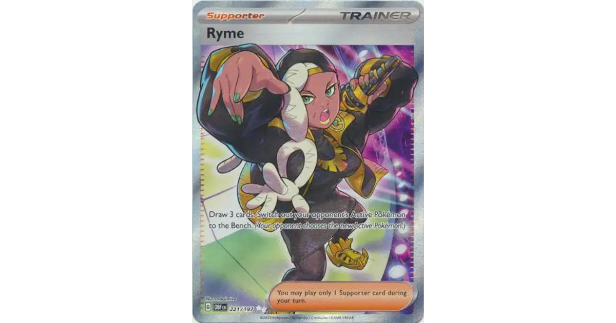 ryme pokemon card price Ryme (221/197) [Scarlet & Violet: Obsidian Flames] main image 1