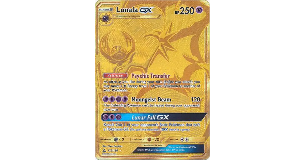 Lunala GX - 172/156 - Gold Secret