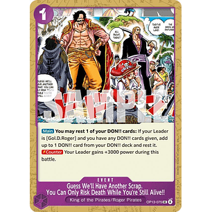 013075 OP13-075 Guess We'll Have Another Scrap. You Can Only Risk Death While You're Still Alive!!