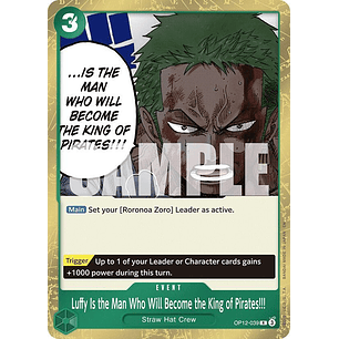 012039 OP12-039 Luffy Is the Man Who Will Become the King of Pirates!!!