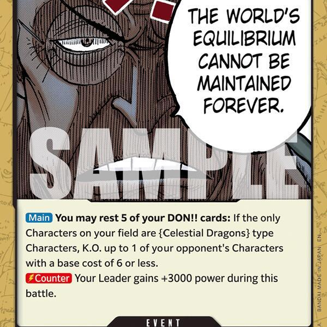 013097 OP13-097 The World's Equilibrium Cannot Be Maintained Forever 1