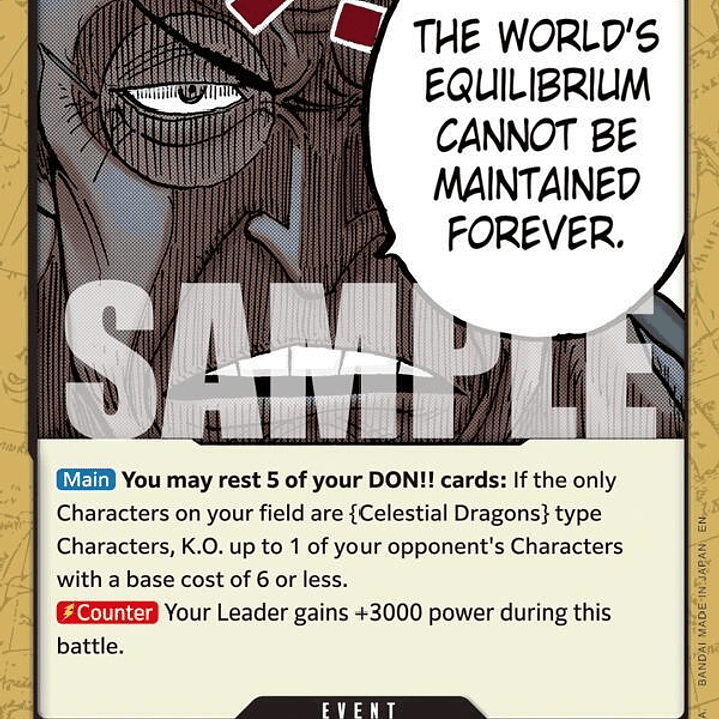 013097 OP13-097 The World's Equilibrium Cannot Be Maintained Forever 1