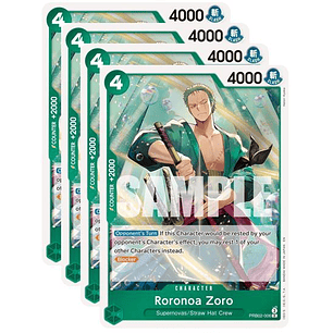 PREVENTA 0125006 PRB02-006 Roronoa Zoro PLAY SET (30 Enero)