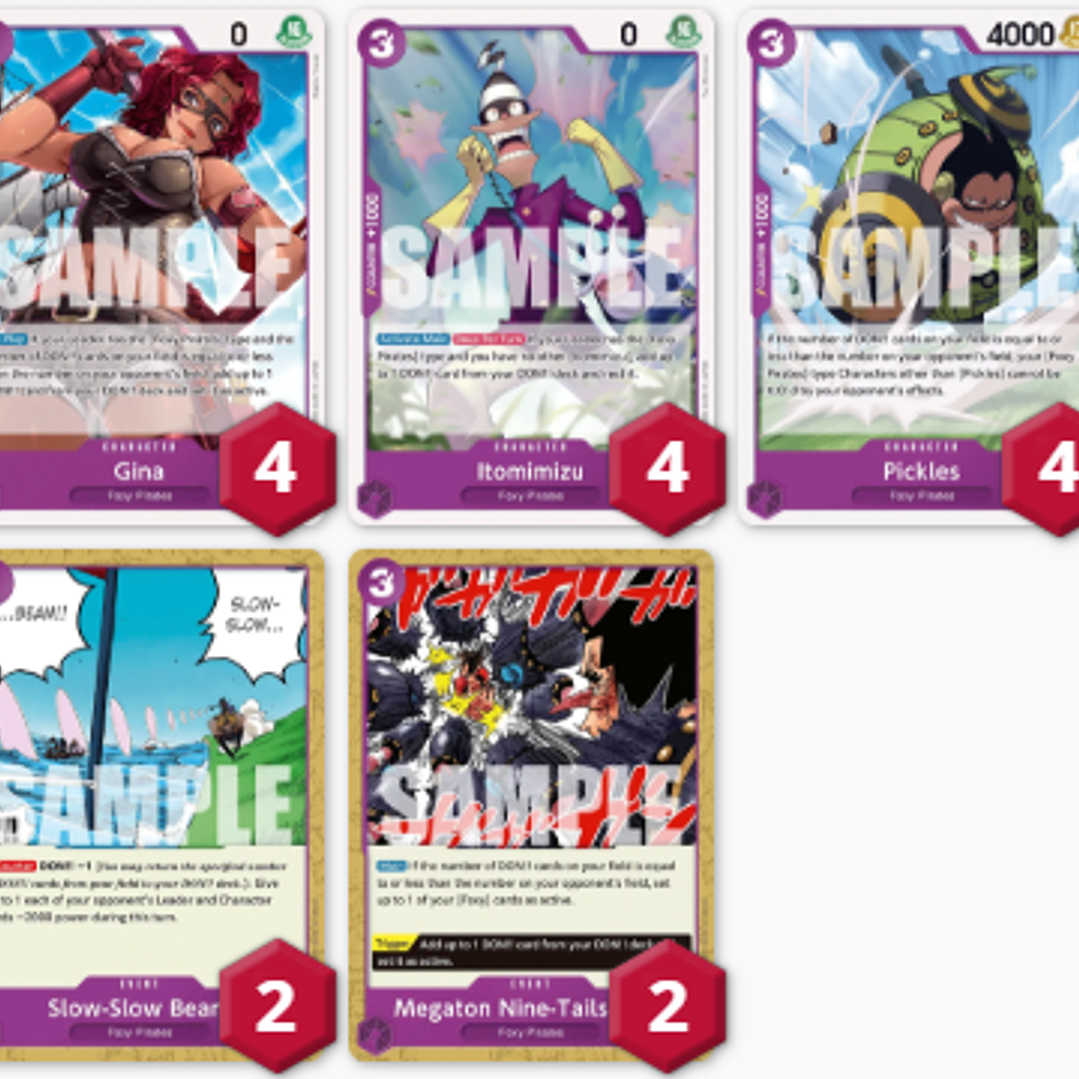 BASE FOXY OP07: 33 CARTAS + LIDER (02/03 - 08/03) 1