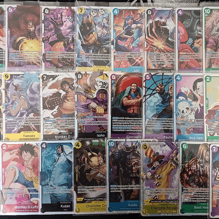 LOTE 3: 30 CARTAS DIFERENTES SR ONE PIECE (02/03 - 08/03) 1