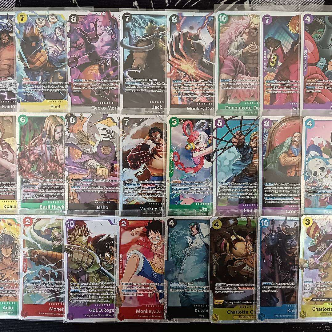 LOTE 6: 30 CARTAS DIFERENTES SR ONE PIECE (02/03 - 08/03) 1