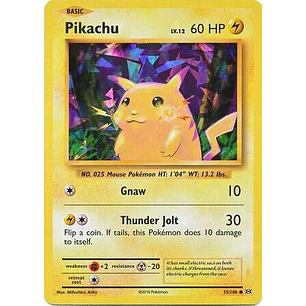 Pikachu - 35/108 - Cracked Ice Holo - NM