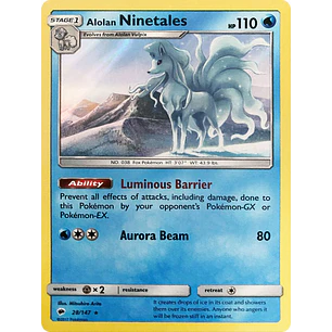 Alolan Ninetales - 28/147 - Water Web Holo - LP