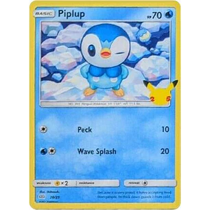 Piplup - 20/25 - McDonald's 25th Anniversary Promos - MP
