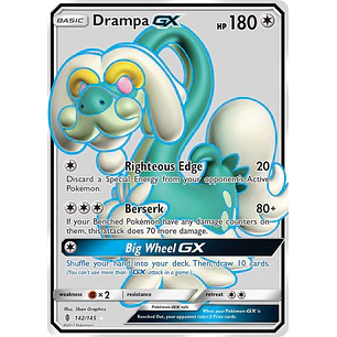 Drampa GX (Full Art) - 142/145 - Guardians Rising - NM