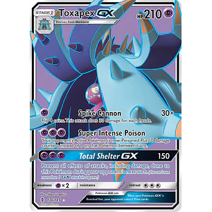 Toxapex GX (Full Art) - 136/145 - Guardians Rising - LP