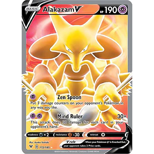 Alakazam V (Full Art) - 172/185 - Vivid Voltage - NM
