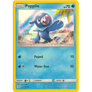 Popplio - 39/149 - Water Web Holo - LP