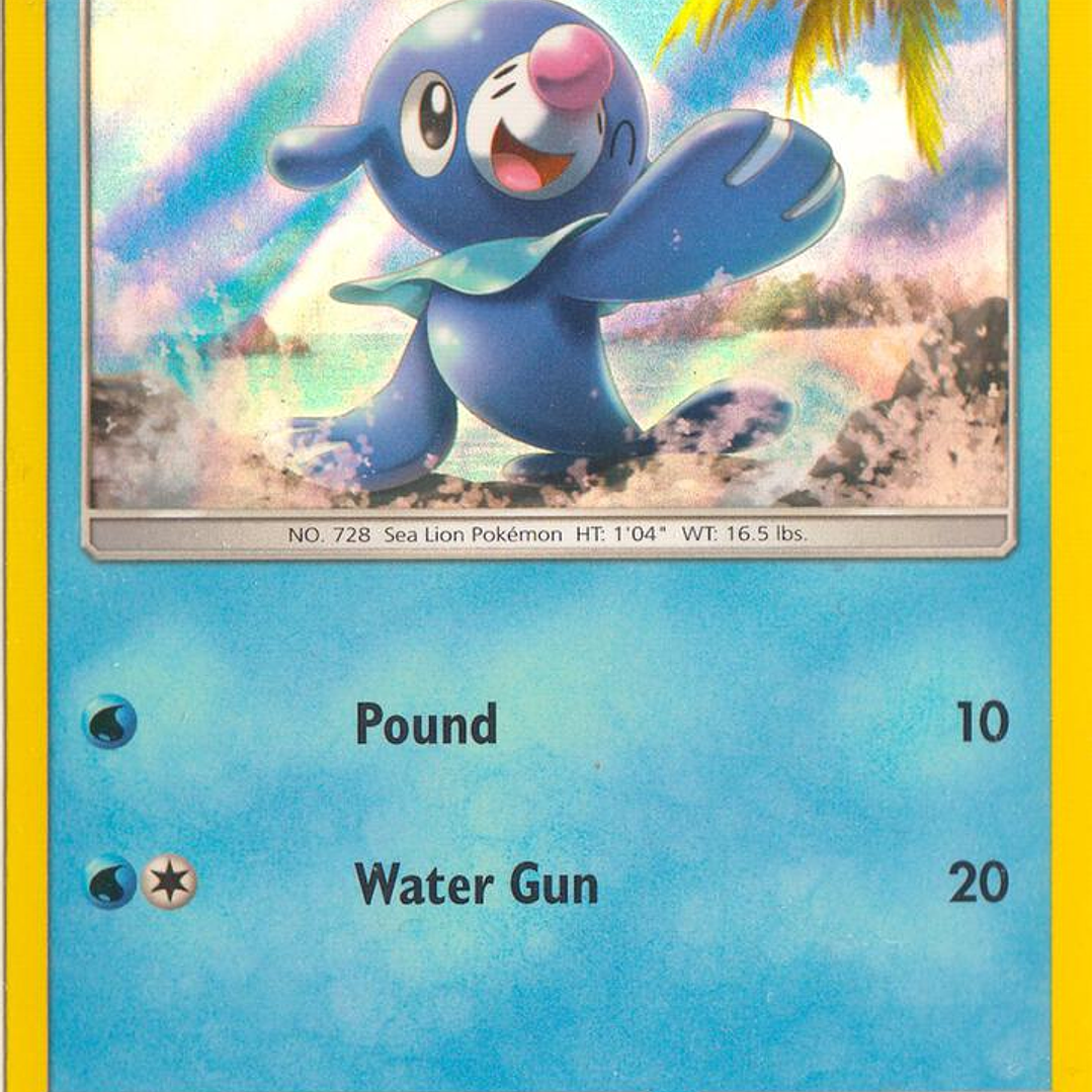 Popplio - 39/149 - Water Web Holo - LP 1