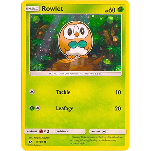 Rowlet - 9/149 - Cosmos Holo - MP