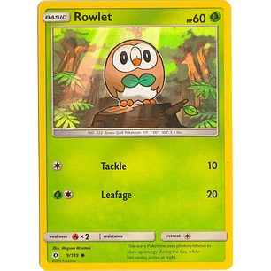 Rowlet - 9/149 - Water Web Holo - LP